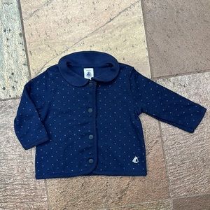 EUC Petit Bateau baby jacket 6 months 67 cm